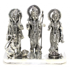 Figurine Idol Religious Ram Darbar Sita Laxman Hanuman 925 Sterling Silver W422